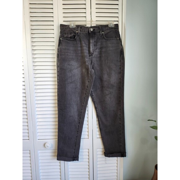 Universal Thread size 2/26 Boyfriend Fit Raw Hem Mid Rise Black Wash 100% cotton - Picture 11 of 11